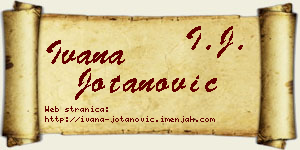 Ivana Jotanović vizit kartica